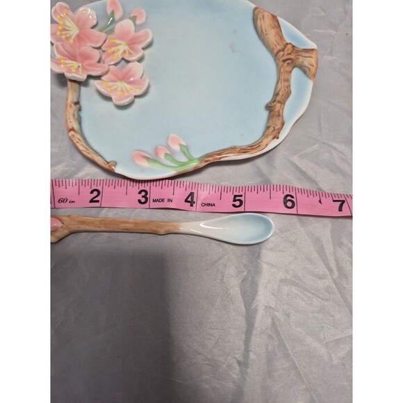 Two’s Company 3D Cherry Blossom Cup & Saucer Set. Porcelain Floral Cute Gift. - Picture 10 of 11